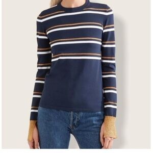 Cedric Charlier Top Stripe Blue